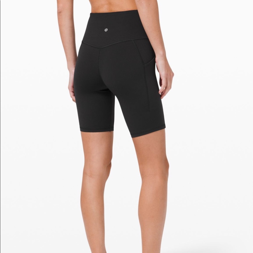 BLACK LULULEMON BIKER SHORTS